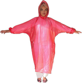 Start and Drive Ltd, Poncho Rain Coat Long Sleeve Waterproof Plastic Adult Size Disposable Ponchos with Hoods Emergency Raincoats